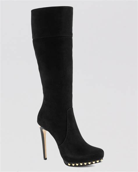 michael kors ailee tall high heel boots|michael kors heels size 10.